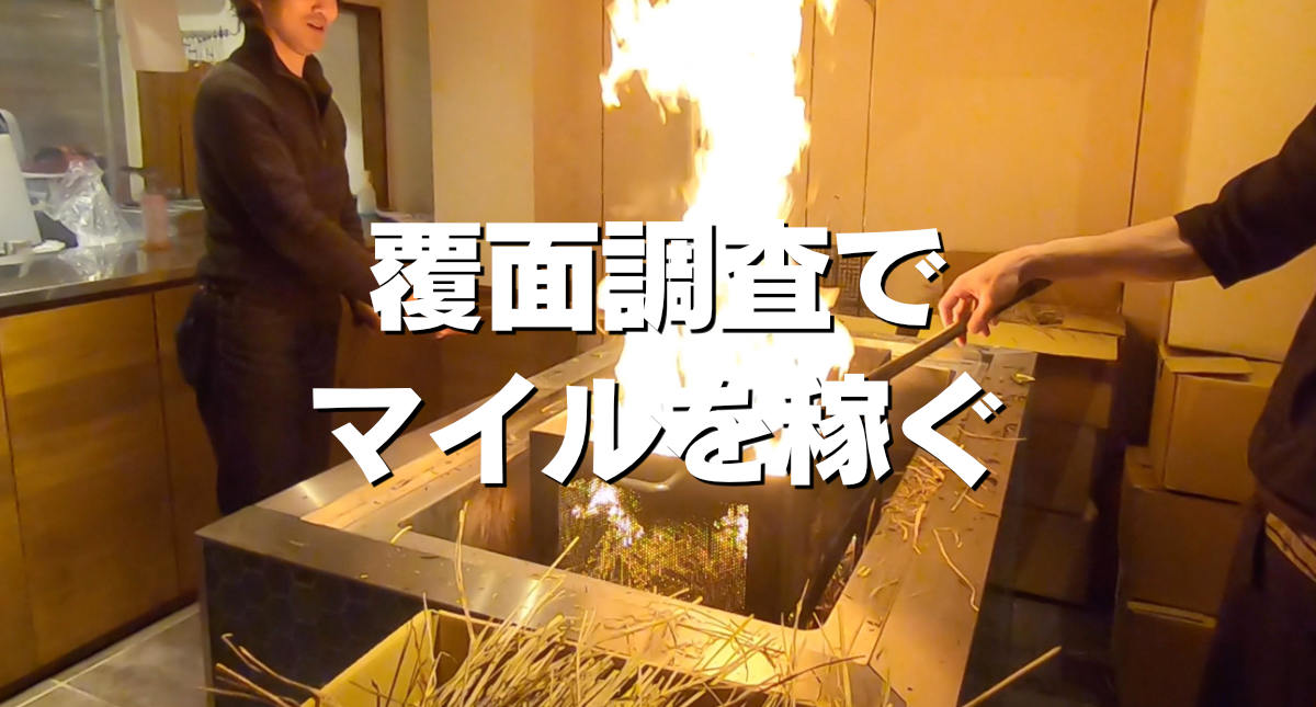 覆面調査でマイルを稼ぐ