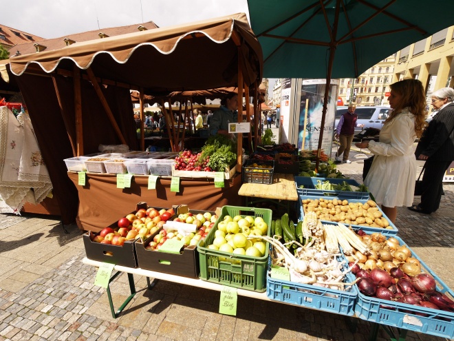 プラハの市場